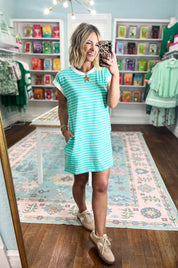 Always In Style T-Shirt Dress - Mint