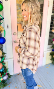Easy to Style Plaid Boxy Top