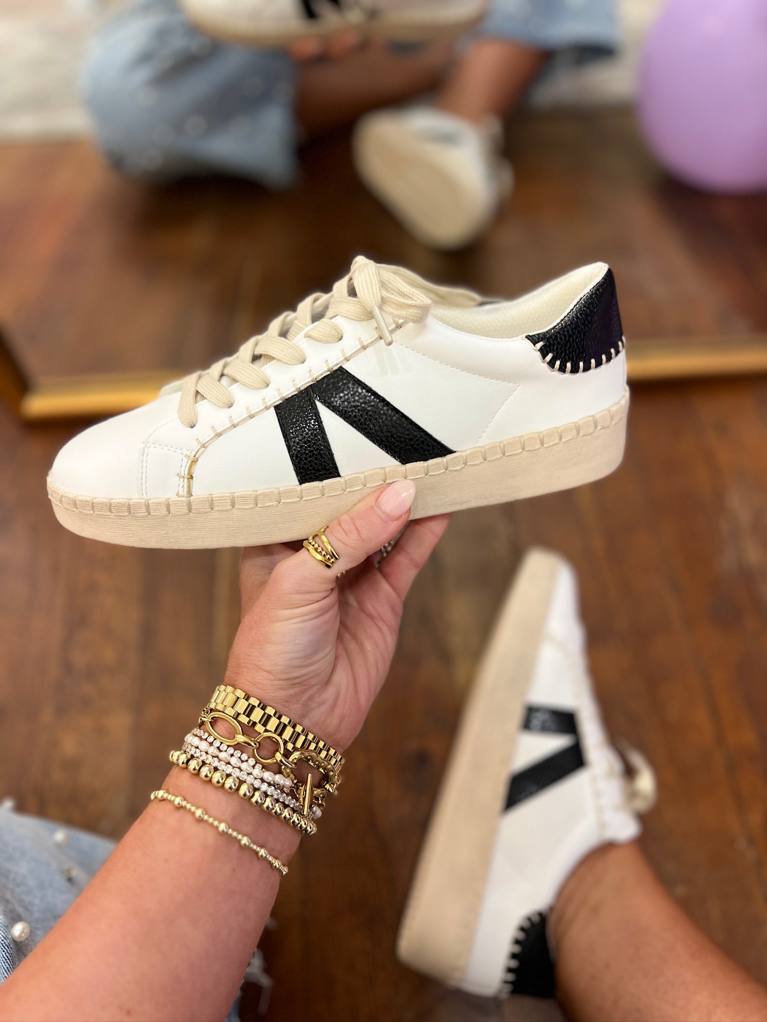 Corkys | Friend Zone Sneakers - White/Black