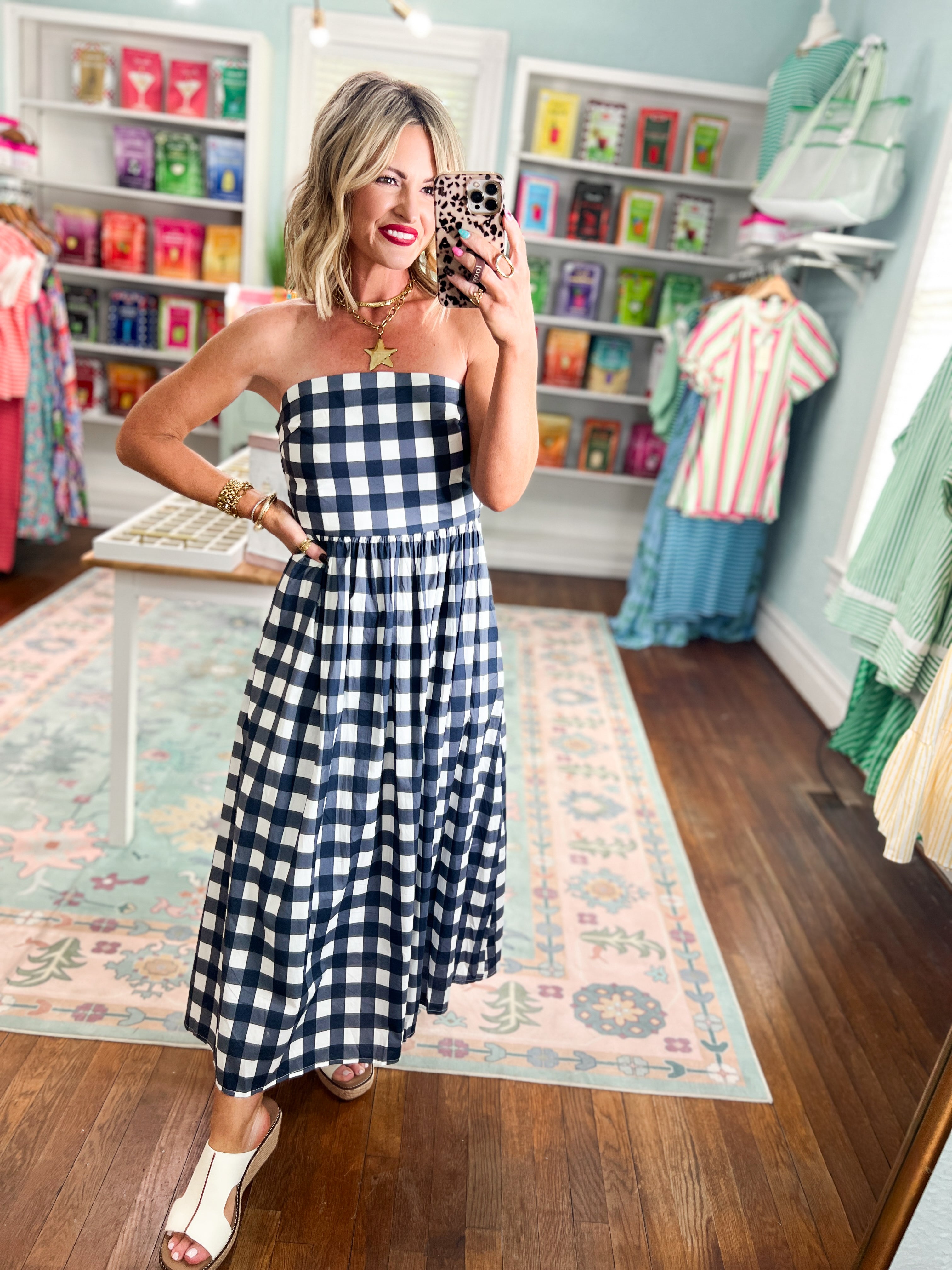 Elegance Unfolded Strapless Midi Dress
