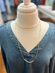 Golden Pearl Layered Necklace