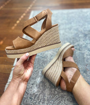 Churro Wedge Sandal - Tan