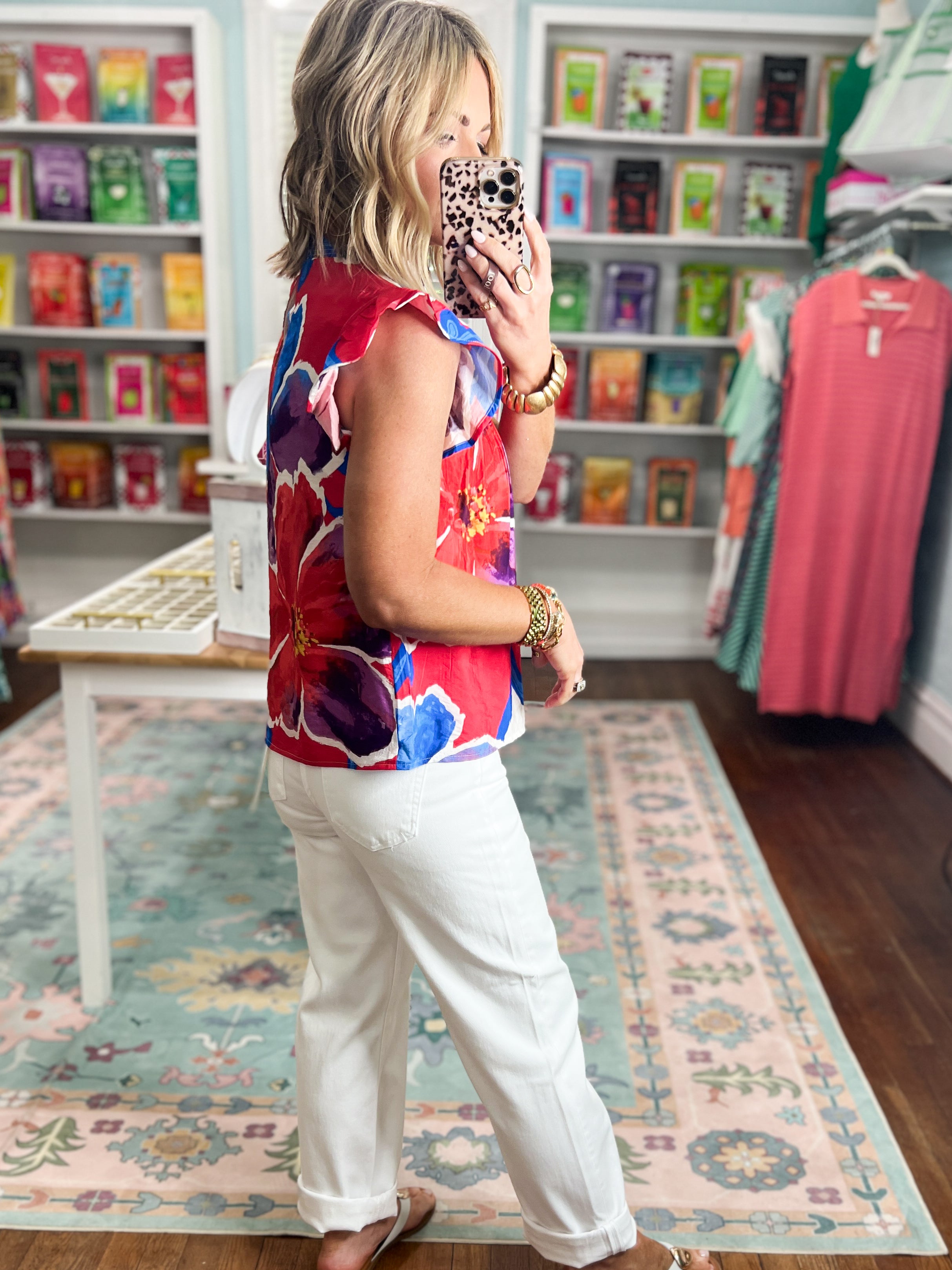 What a Vision Floral Print Top