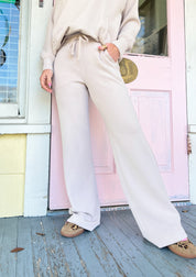 Running Late Scuba Straight PANTS -  Mocha Cream