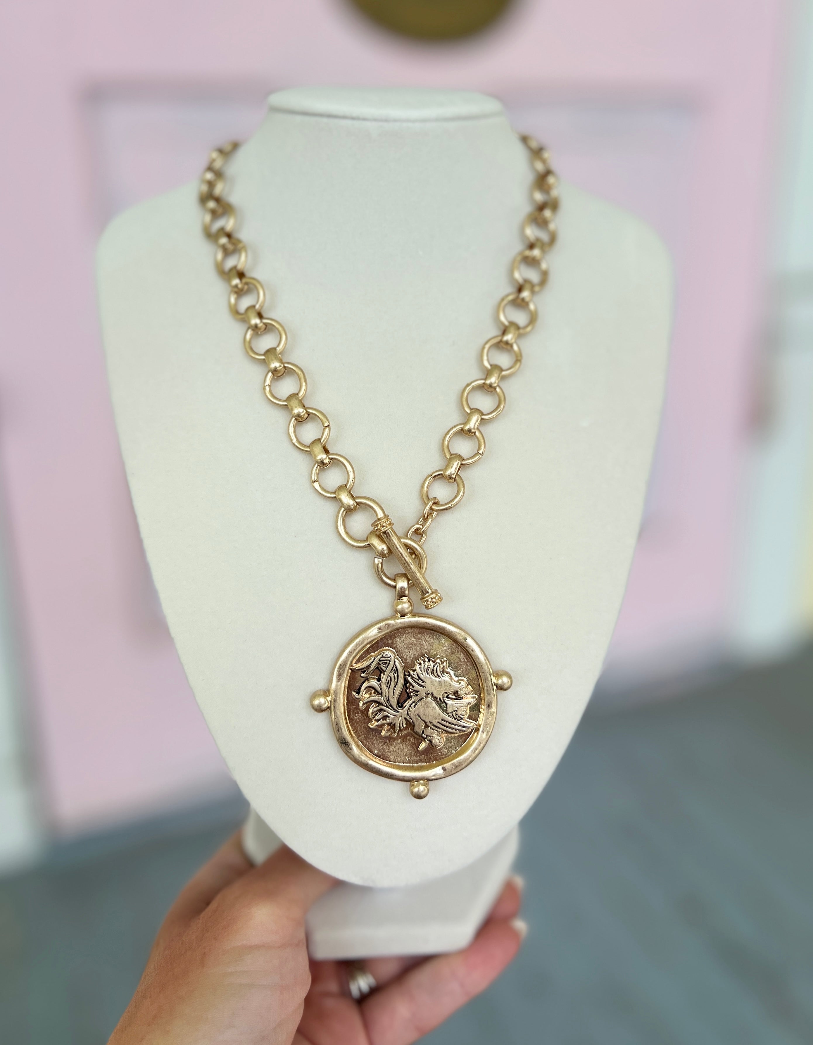 Gamecocks Pendant Necklace Set