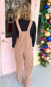 Ultra Soft Corduroy Jumpsuit - Khaki