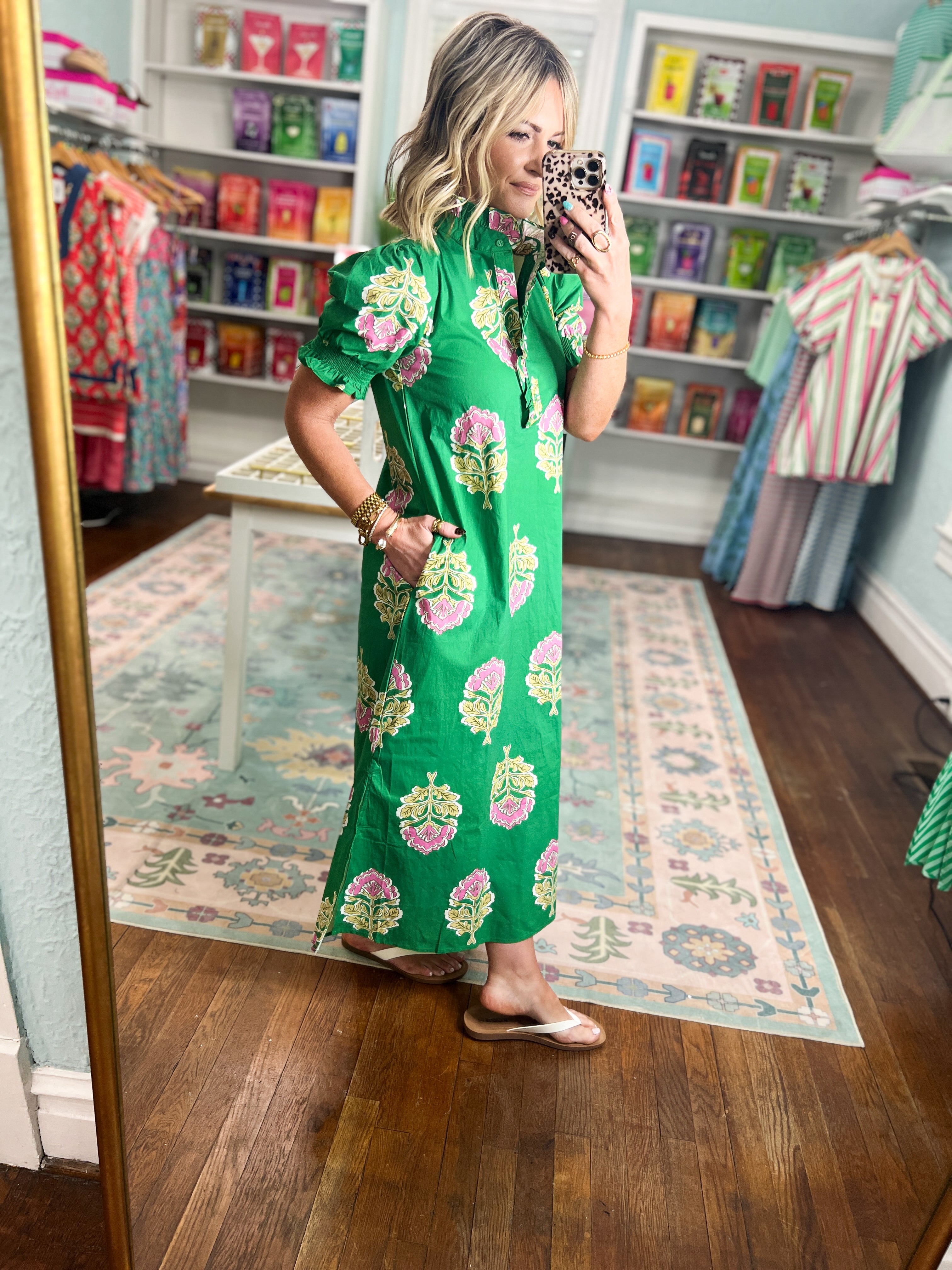 When It All Comes Together Ruffle Collar Midi Dress