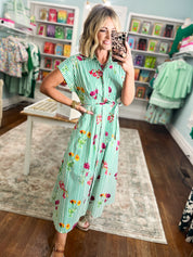 Staying Optimistic Floral Midi Dress