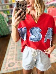 All American Girl Mineral Washed Top