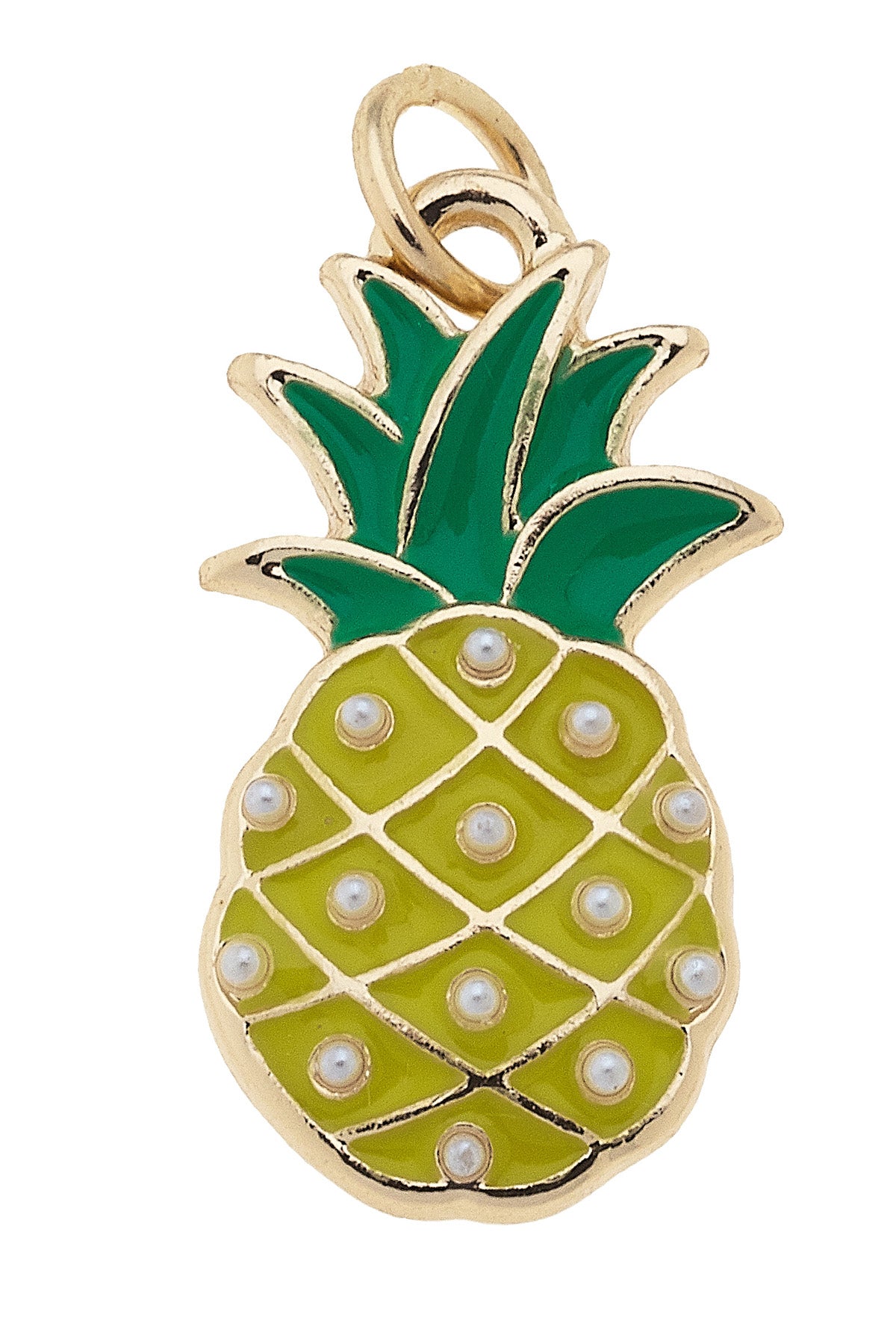 Charmed | Pearl Studded Pineapple Charm in Yellow