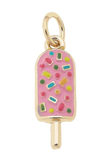 Charmed | Enamel Popsicle Charm in Light Pink