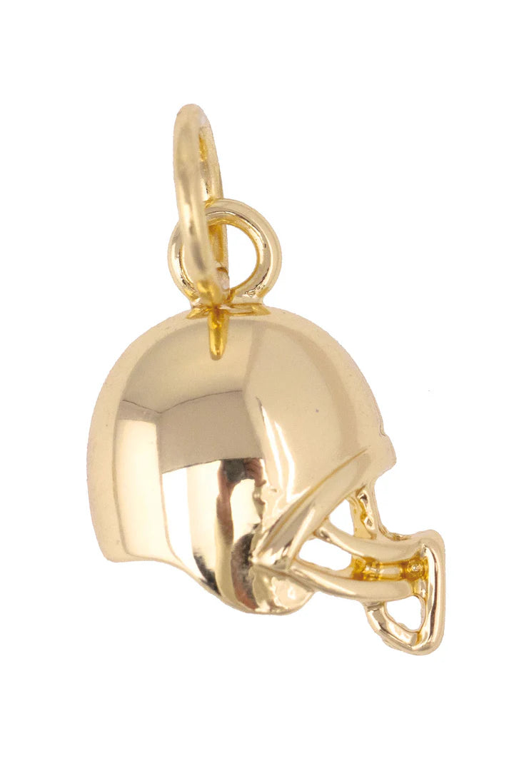 Charmed | Football Helmet Charm in Shiny Gold