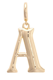 Charmed | Letter Initial Pendant Charm in Shiny Gold