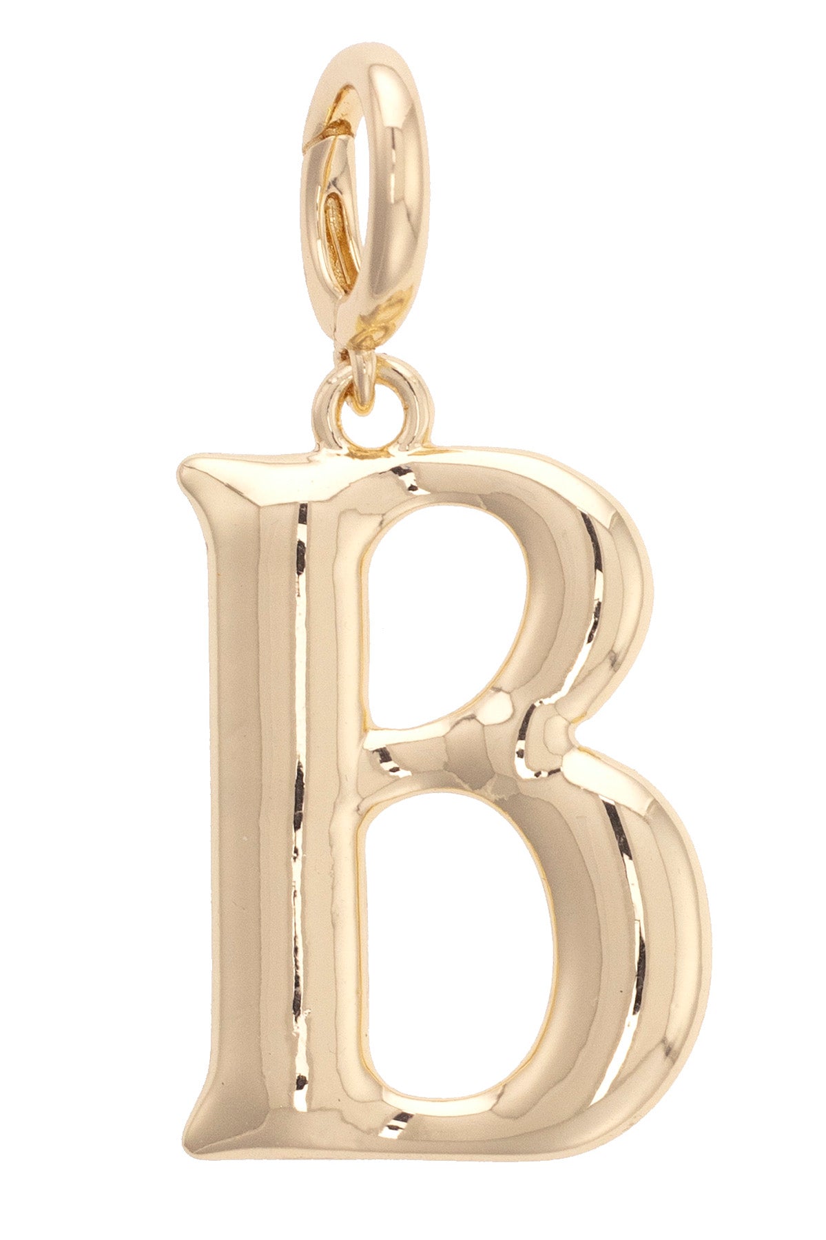 Charmed | Letter Initial Pendant Charm in Shiny Gold