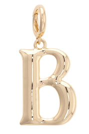 Charmed | Letter Initial Pendant Charm in Shiny Gold