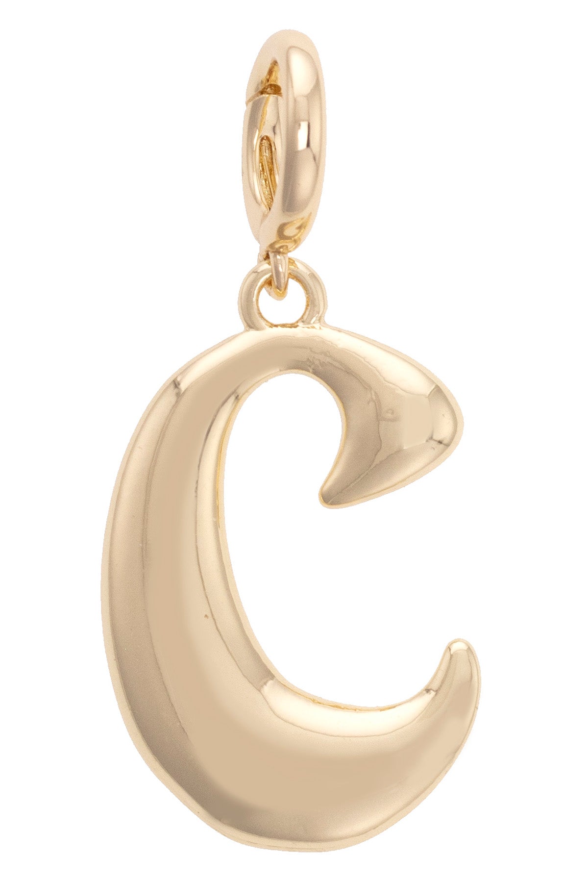 Charmed | Letter Initial Pendant Charm in Shiny Gold