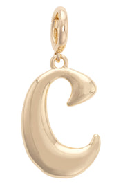 Charmed | Letter Initial Pendant Charm in Shiny Gold