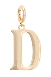 Charmed | Letter Initial Pendant Charm in Shiny Gold