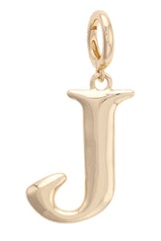 Charmed | Letter Initial Pendant Charm in Shiny Gold