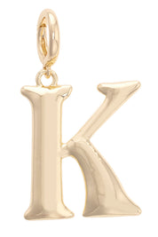 Charmed | Letter Initial Pendant Charm in Shiny Gold