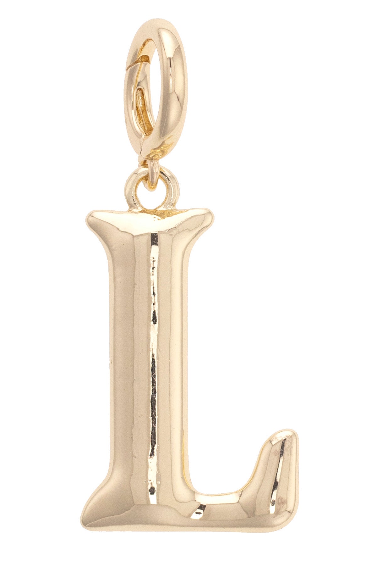 Charmed | Letter Initial Pendant Charm in Shiny Gold