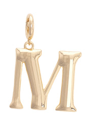 Charmed | Letter Initial Pendant Charm in Shiny Gold