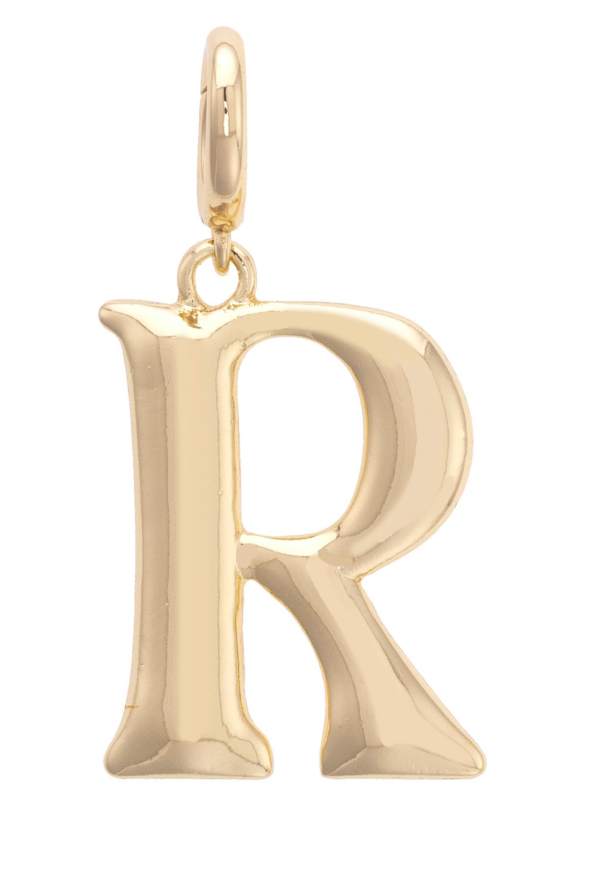 Charmed | Letter Initial Pendant Charm in Shiny Gold