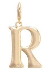 Charmed | Letter Initial Pendant Charm in Shiny Gold