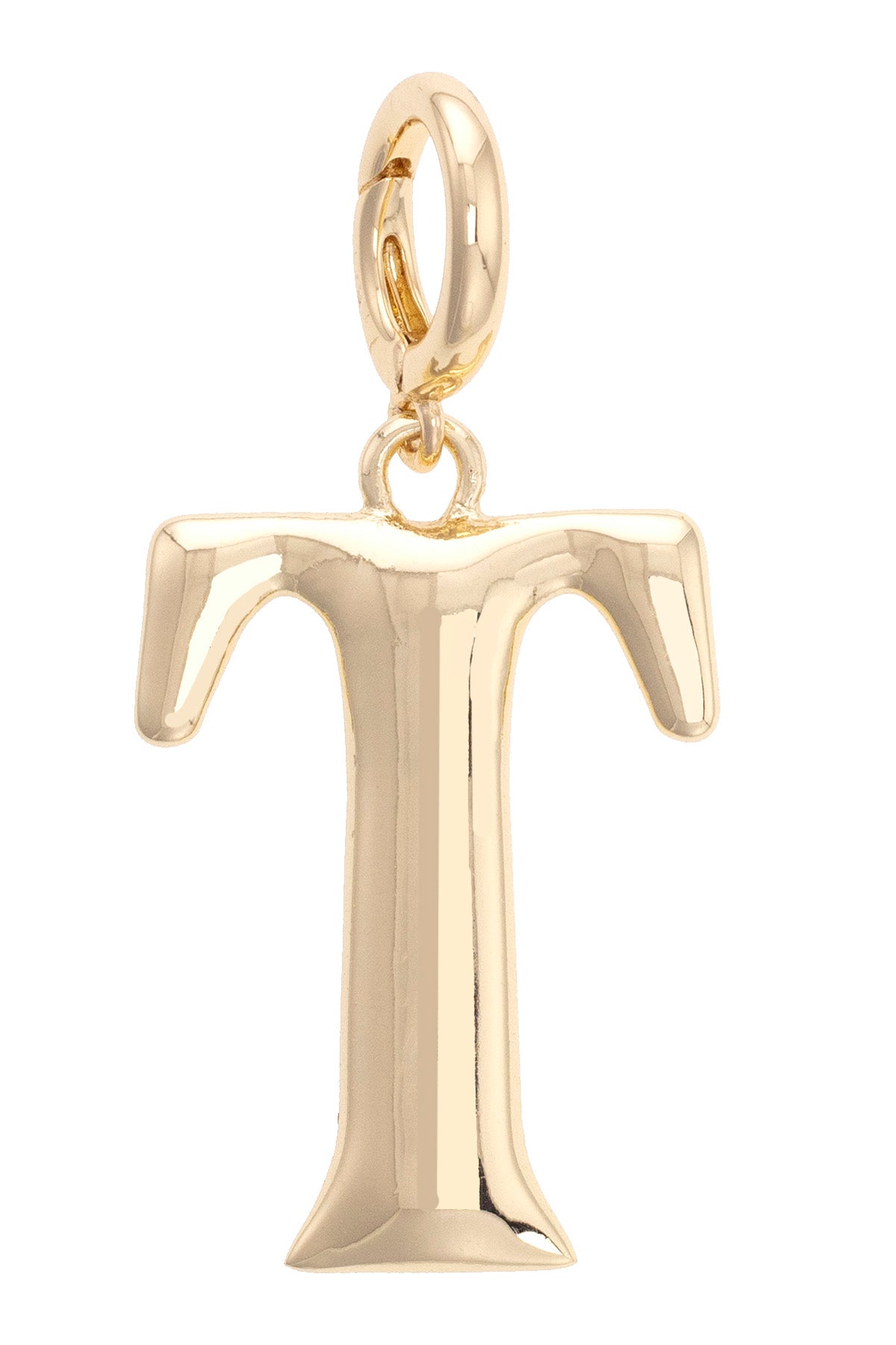 Charmed | Letter Initial Pendant Charm in Shiny Gold