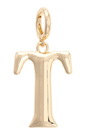 Charmed | Letter Initial Pendant Charm in Shiny Gold