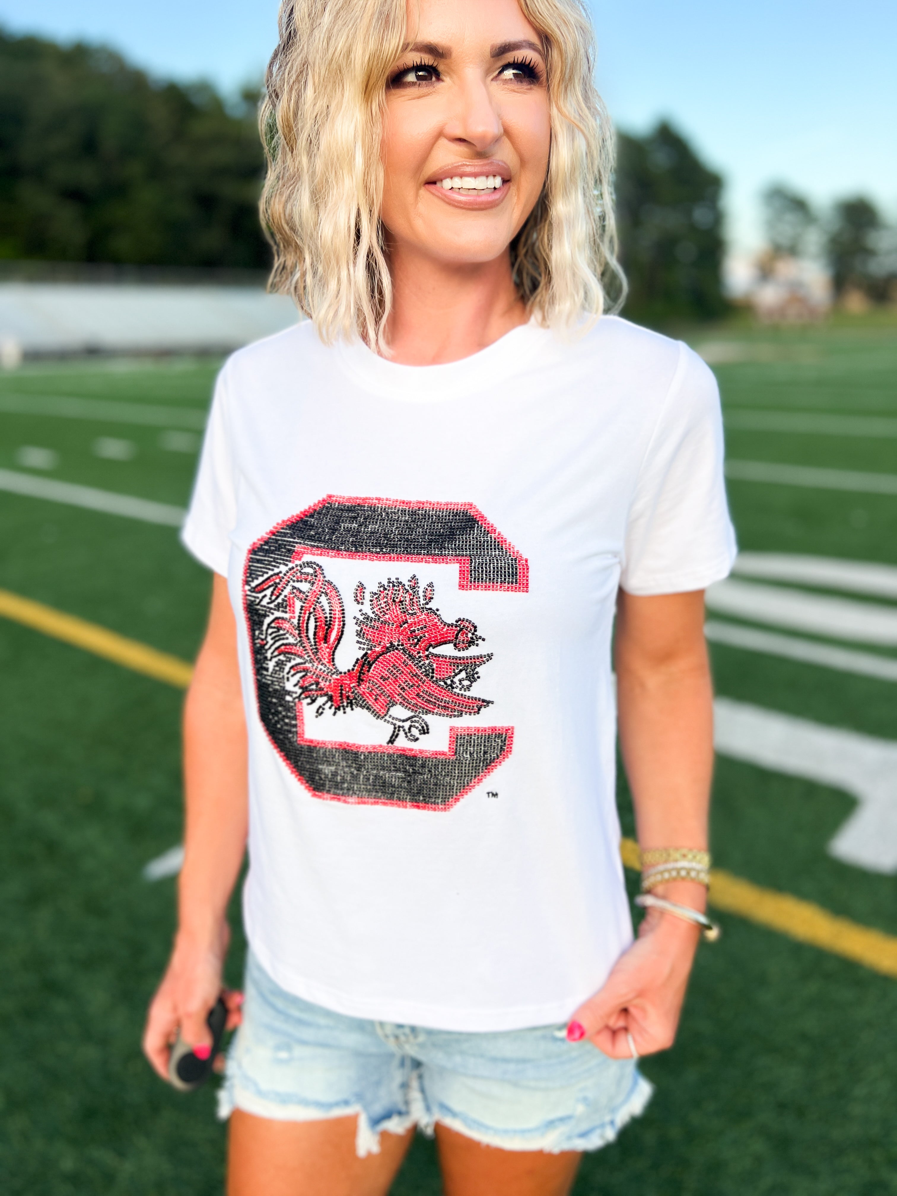 South Carolina Mascot Beaded Tee