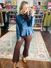 Denim Darling Peplum Top