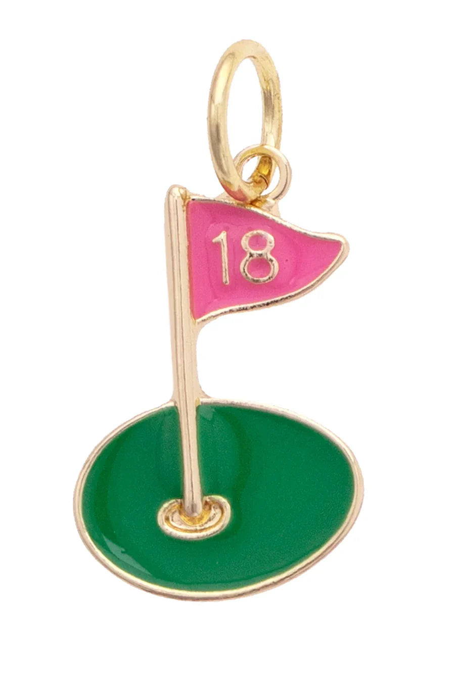Charmed | Putting Green Charm in Green and Pink