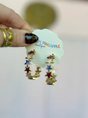 Fourth Of July Star Epoxy Hoops