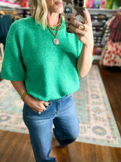 Consider It Covered Oversized Drop Shoulder Sweater - Green
