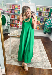 Not Just Anyone Midi Dress - Green