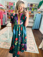 Front Porch Petals Floral Midi Dress
