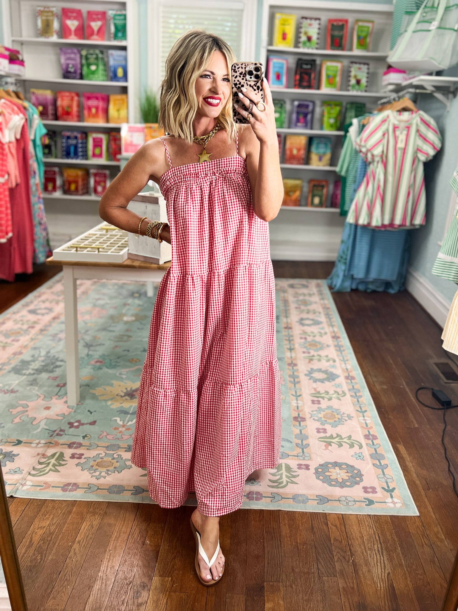 Walk in the Park Gingham Maxi