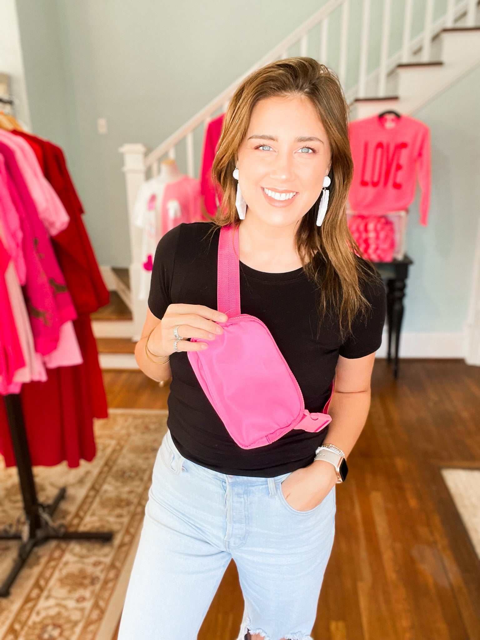 Everywhere Crossbody Belt Bag - Hot Pink