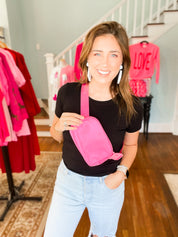 Everywhere Crossbody Belt Bag - Hot Pink