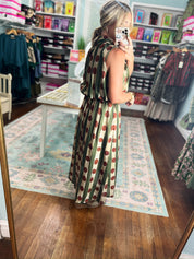 Autumn Affair Sleeveless Midi Dress