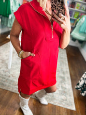 Stay On Your Mind Mini Dress - Ruby