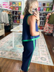 All About It Knit Swing TOP - Navy