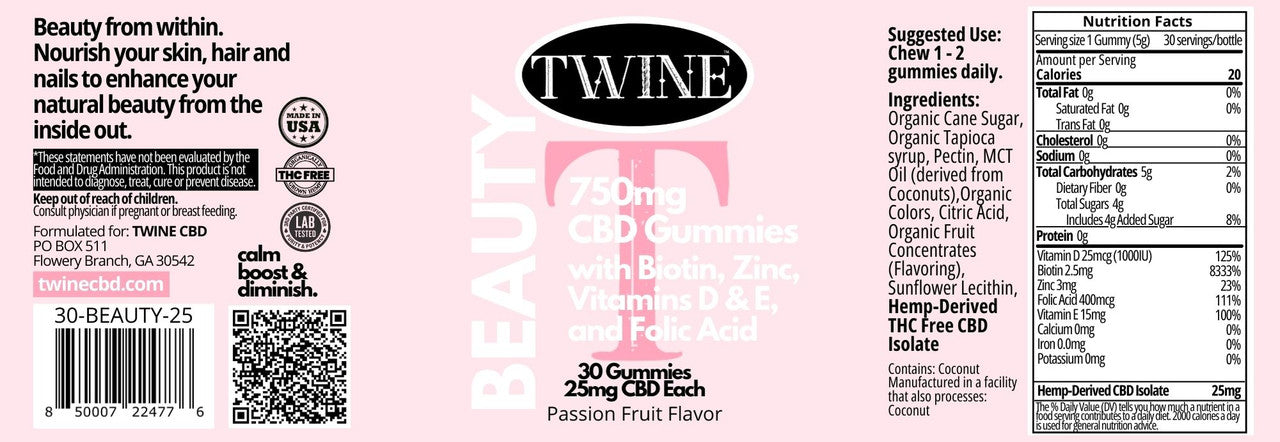 Twine | Beauty Gummies - 750 mg
