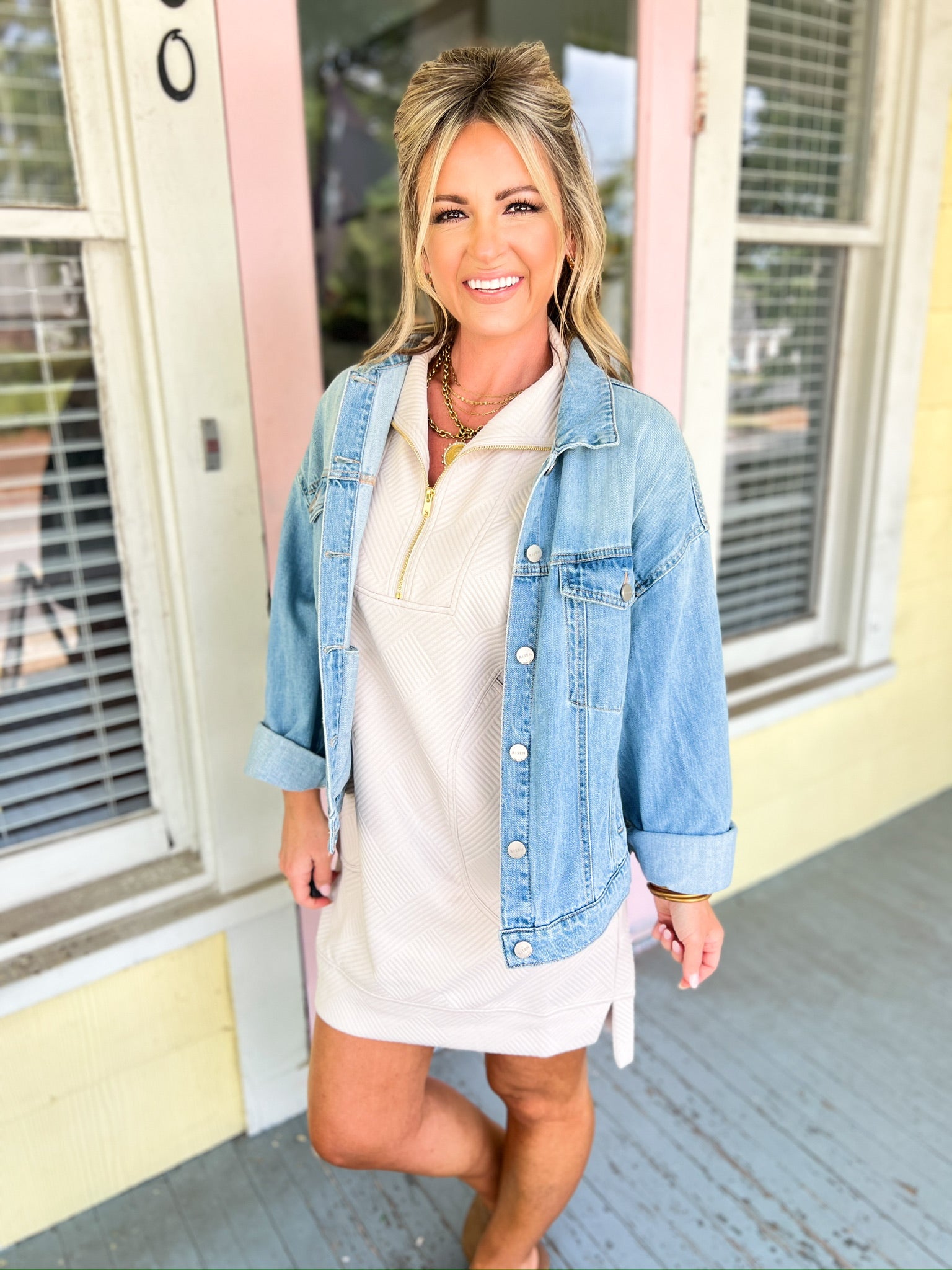 Stay On Your Mind Mini Dress - Sand Beige