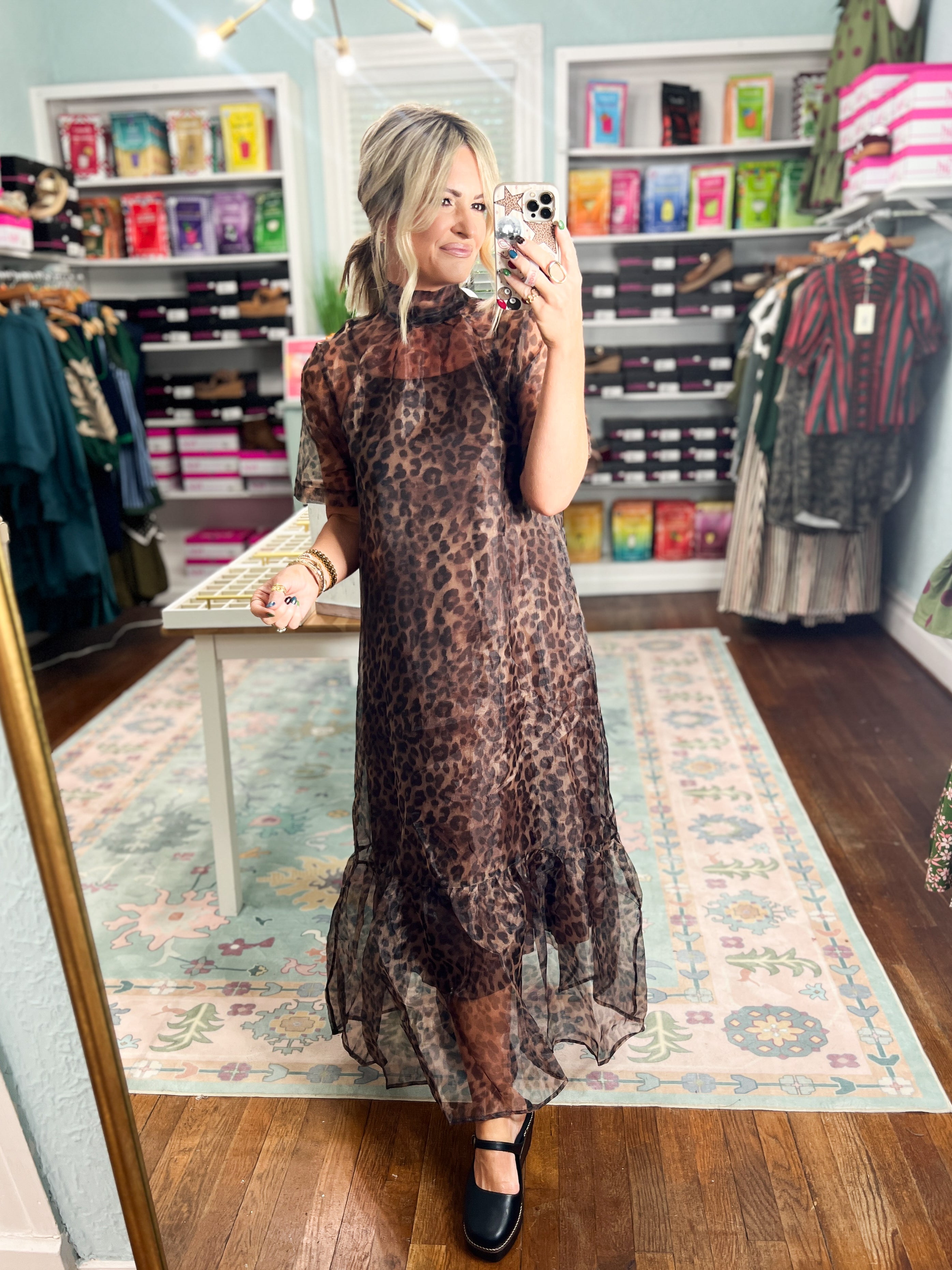 Fierce Elegance Leopard Midi Dress