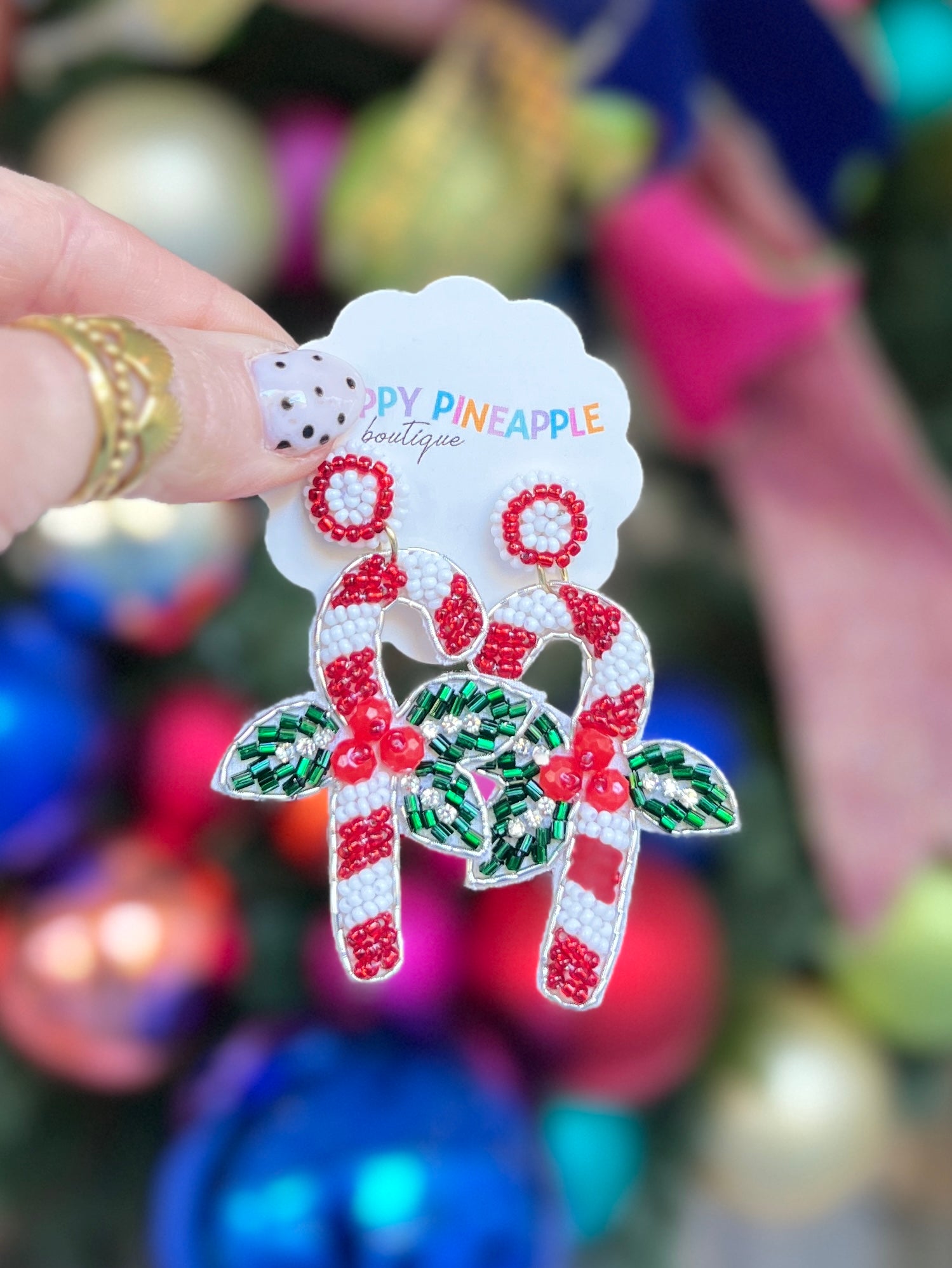 Christmas Candy Cane Earrings