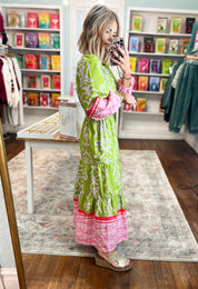 Way Back When Border Printed Dress