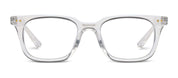 Peepers clear square eyeglasses with +1.50 lenses, metal hinge details