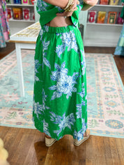 Flower Market MIDI SKIRT - Green